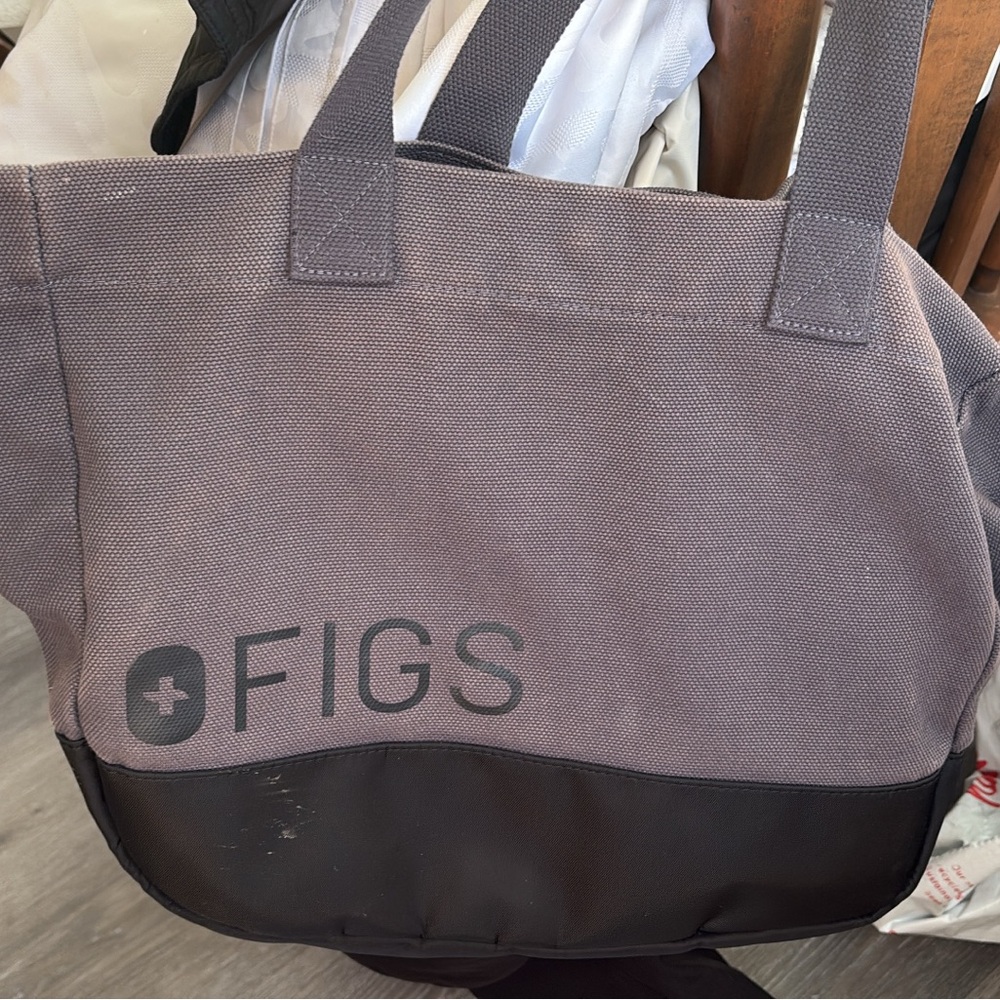 Figs Charcoal and Black Canvas Tote